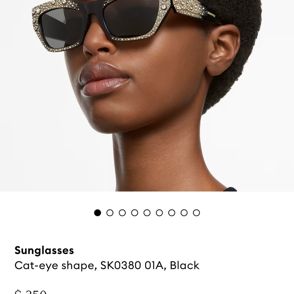 Swarovski Cat Eye Sunglasses Black